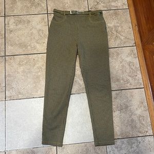 Yellow, black and blue patterned trouser from Urban Outfitters. Extra stretchy!